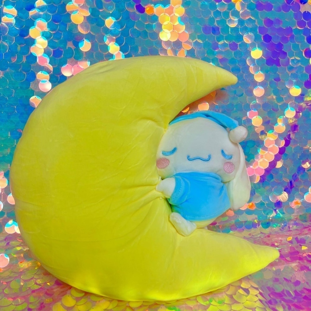 Baby Cinnamoroll Yellow Moon Pillow Plush